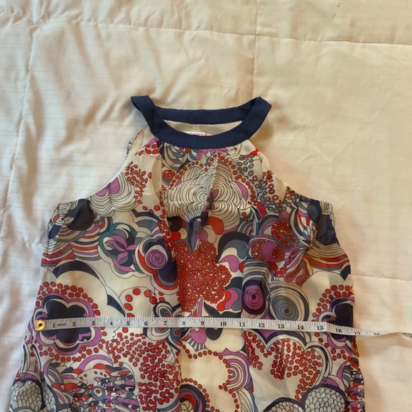 LIBERTY LONDON for Target XS Floral Pattern Vintage Boho Halter Neck Blue Dress - Picture 7 of 8